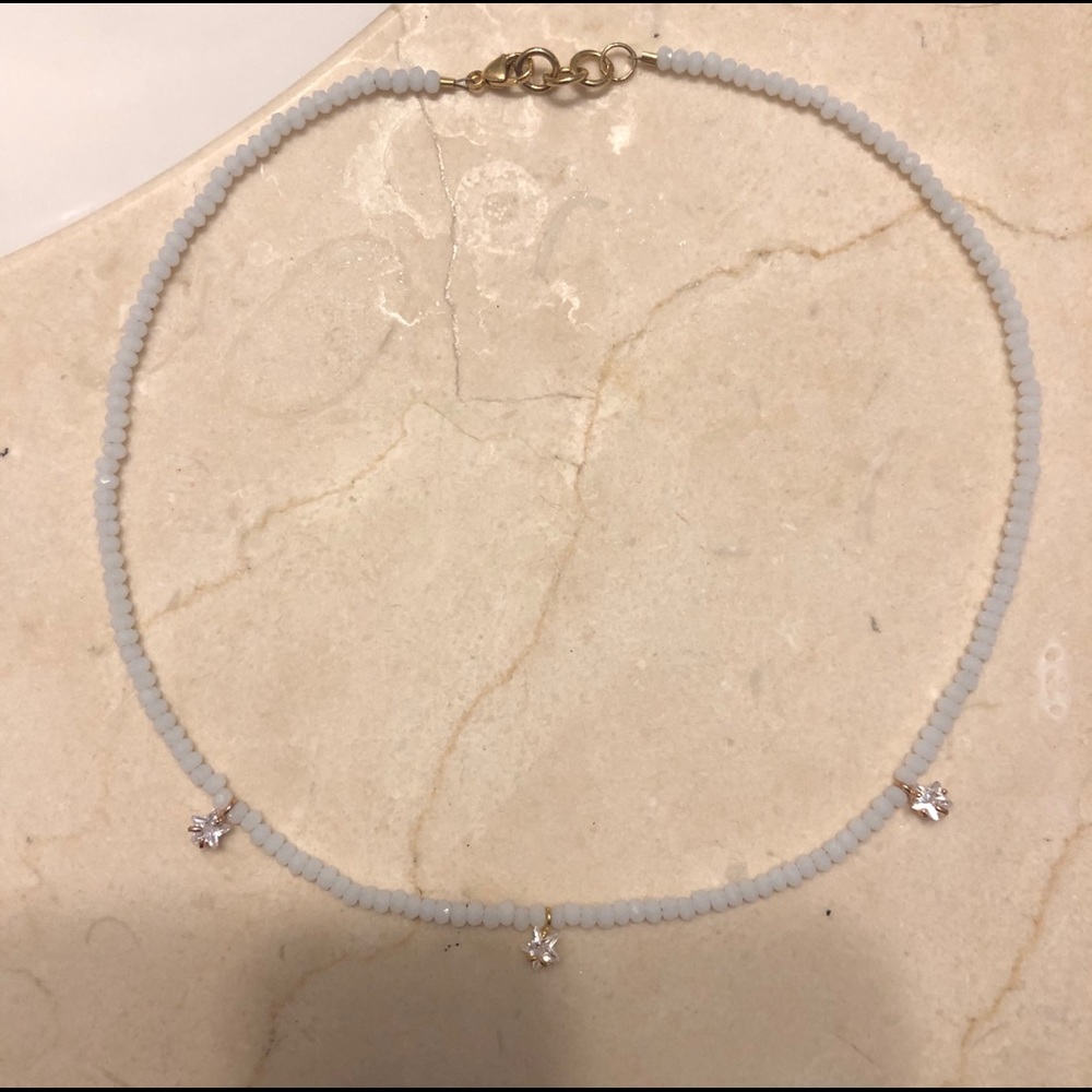 HANDMADE Three Gem Star Beautiful Choker